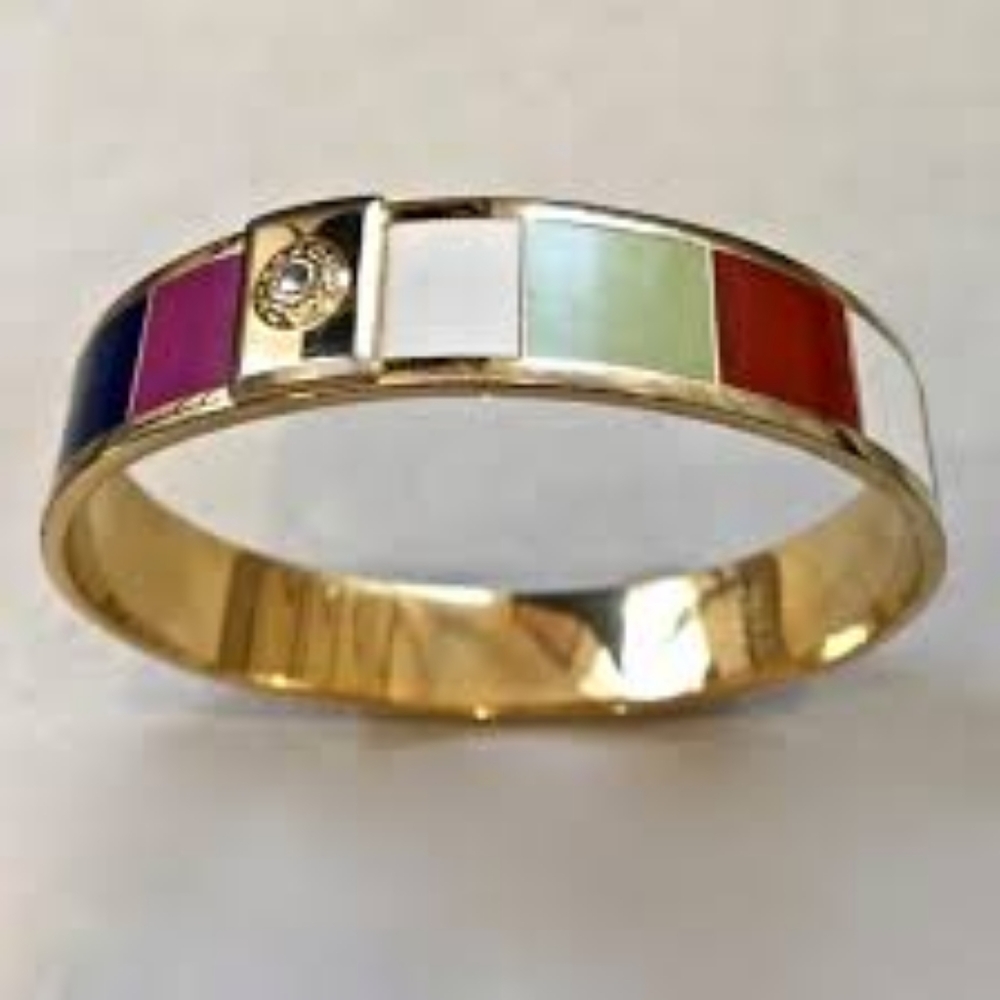 CoachHalf Inch Legacy Stripe Bangle Bracelet - Picture 6 of 8